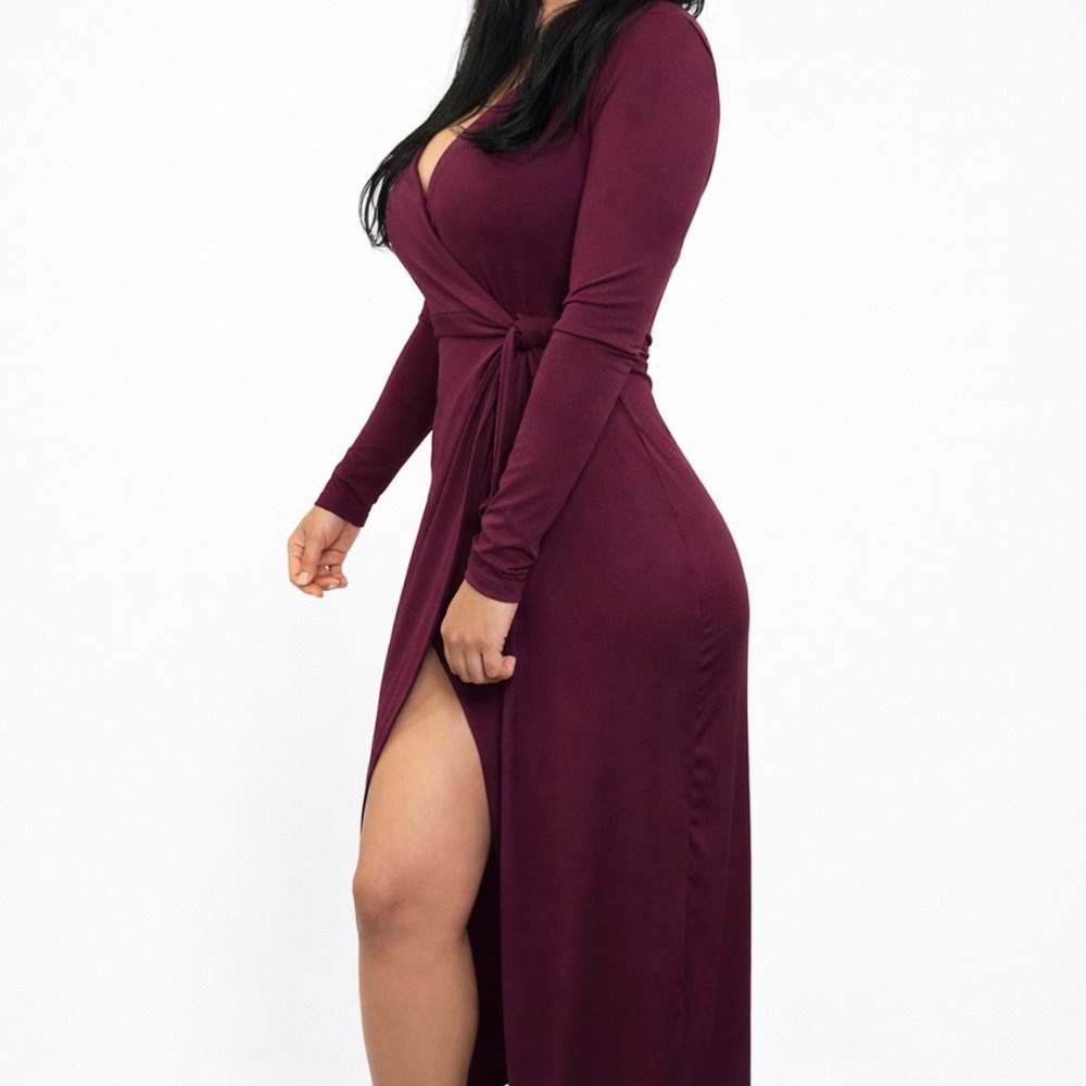 Purple Wrap Dress Size: S